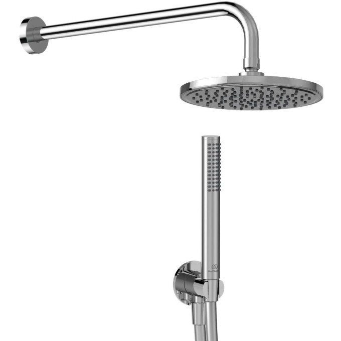 Готовый набор 5 в 1 из верхнего душа, лейки, держателей и шланга IDEAL STANDARD IDEALRAIN BD389AA